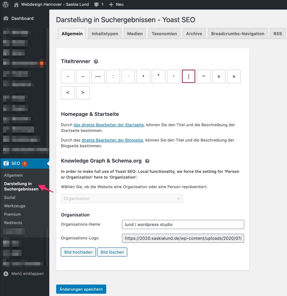 Tragen Sie Ihren Firmennamen ein und denken Sie daran, in irgendeiner Form Ihren Standort einzubauen, sofern dieser für Ihr Unternehmen wichtig ist. Das ist zum Beispiel bei Handwerksbetrieben der Fall.