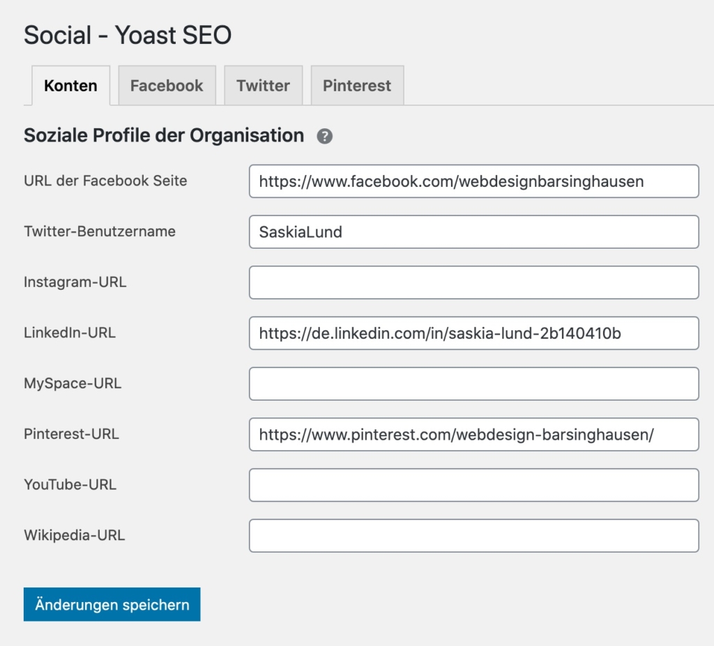 Yoast SEO - Social - Konten