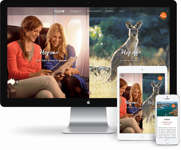 Microsite Sydney für Qatar Airways | SL IT&WEBDESIGN