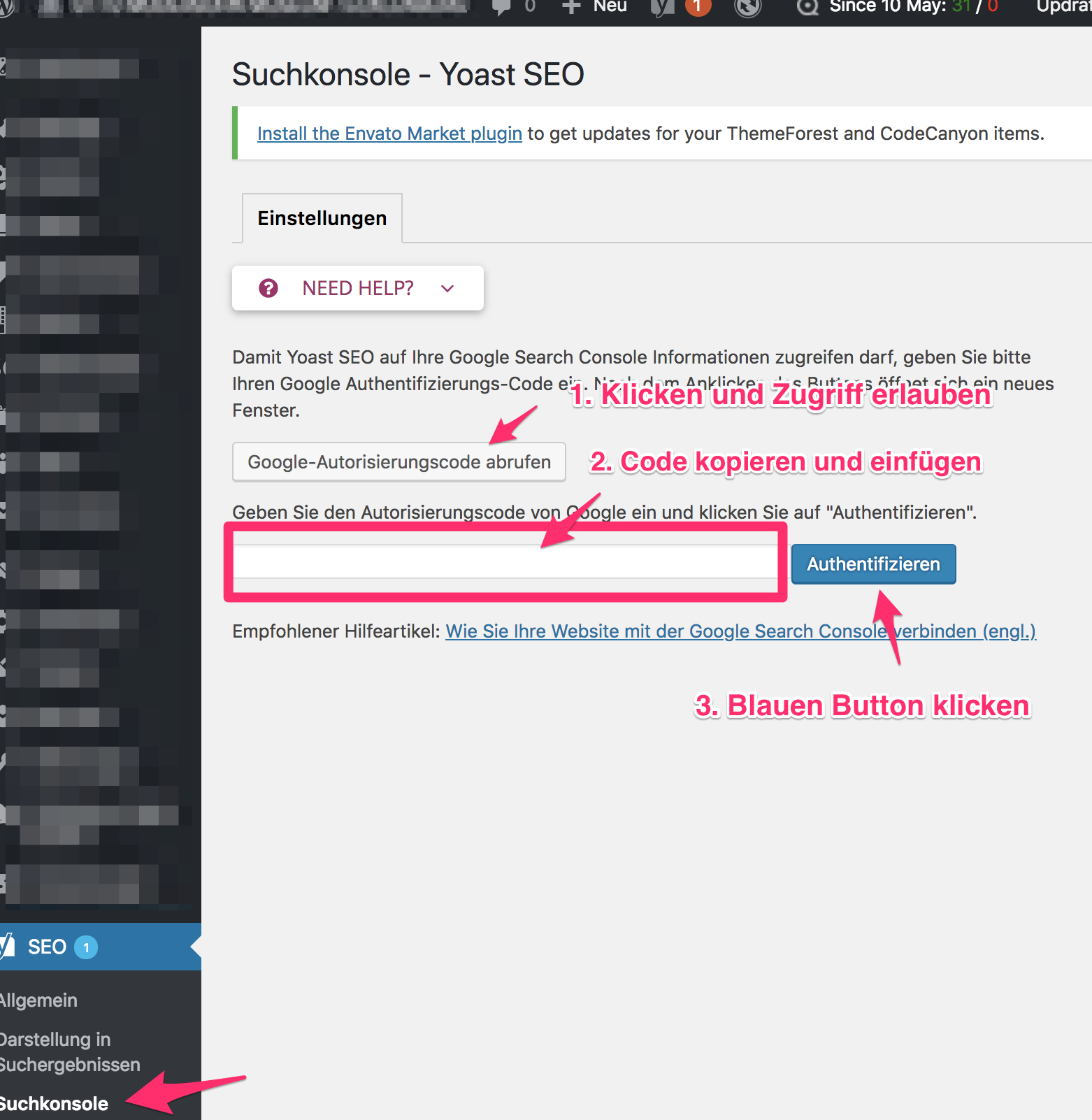 Suchkonsole - Yoast SEO