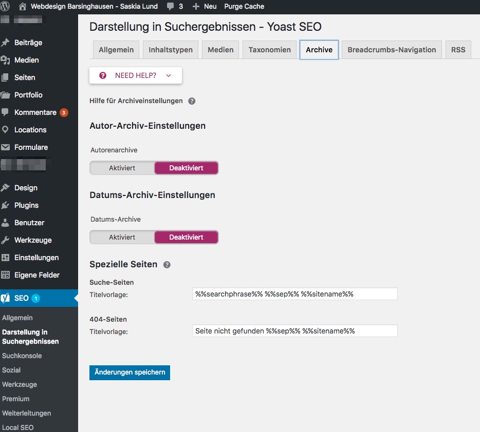 Wordpress seite bei google indexieren